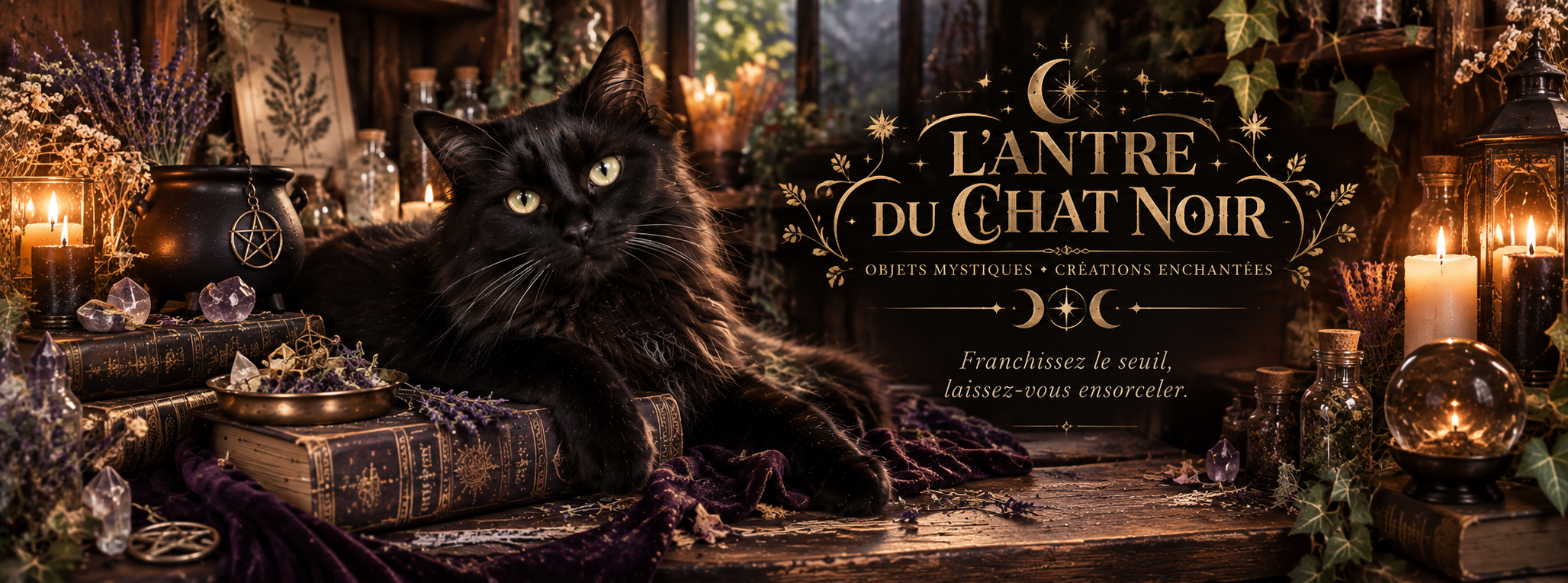 L’Antre du Chat Noir, objets mystiques et créations enchantées
